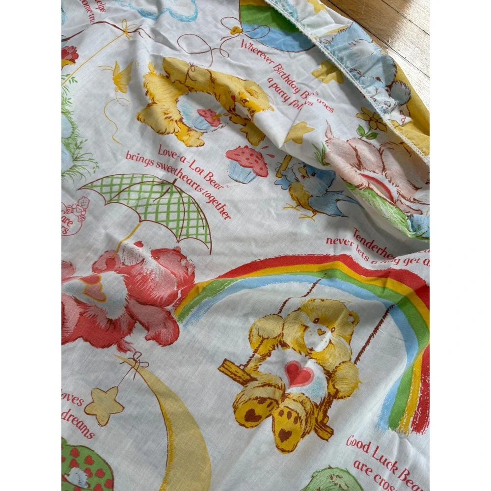 Care‎ Bears vintage 1980 fitted twin bedding sheet